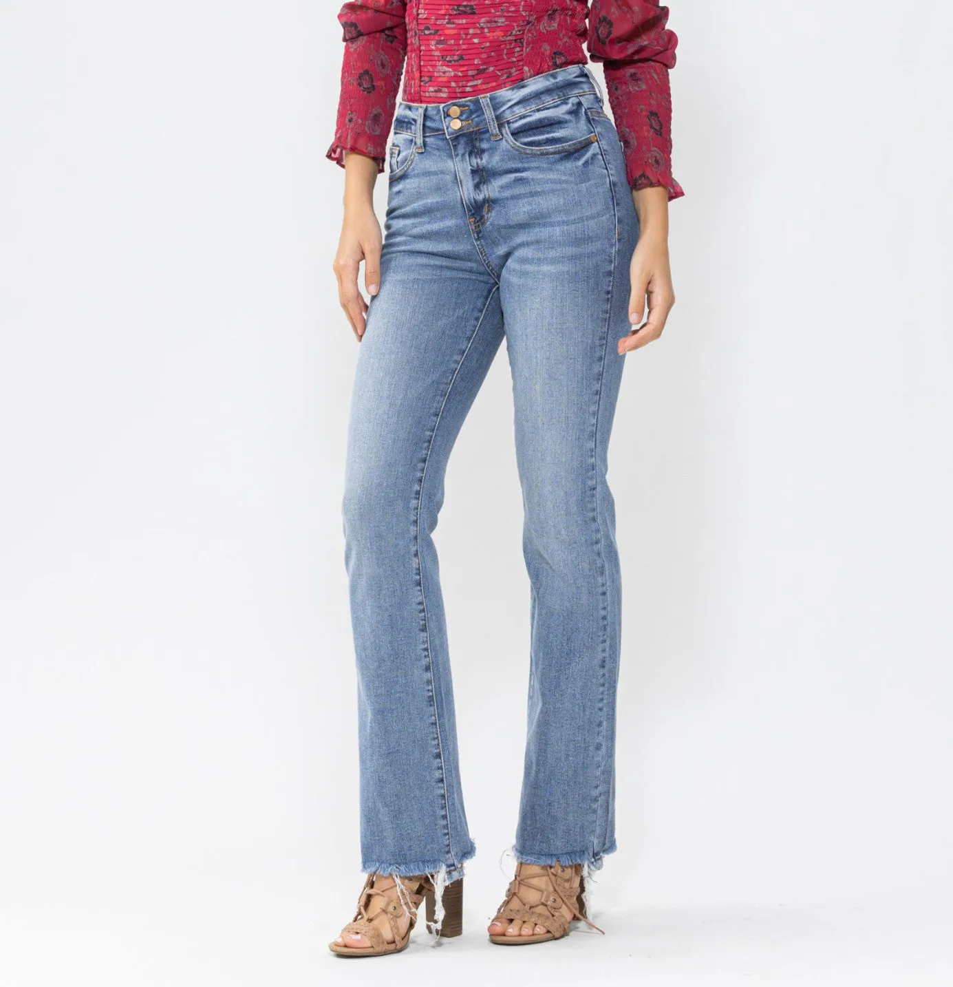 JB HW DOUBLE BUTTON BOOTCUT (CURVY)