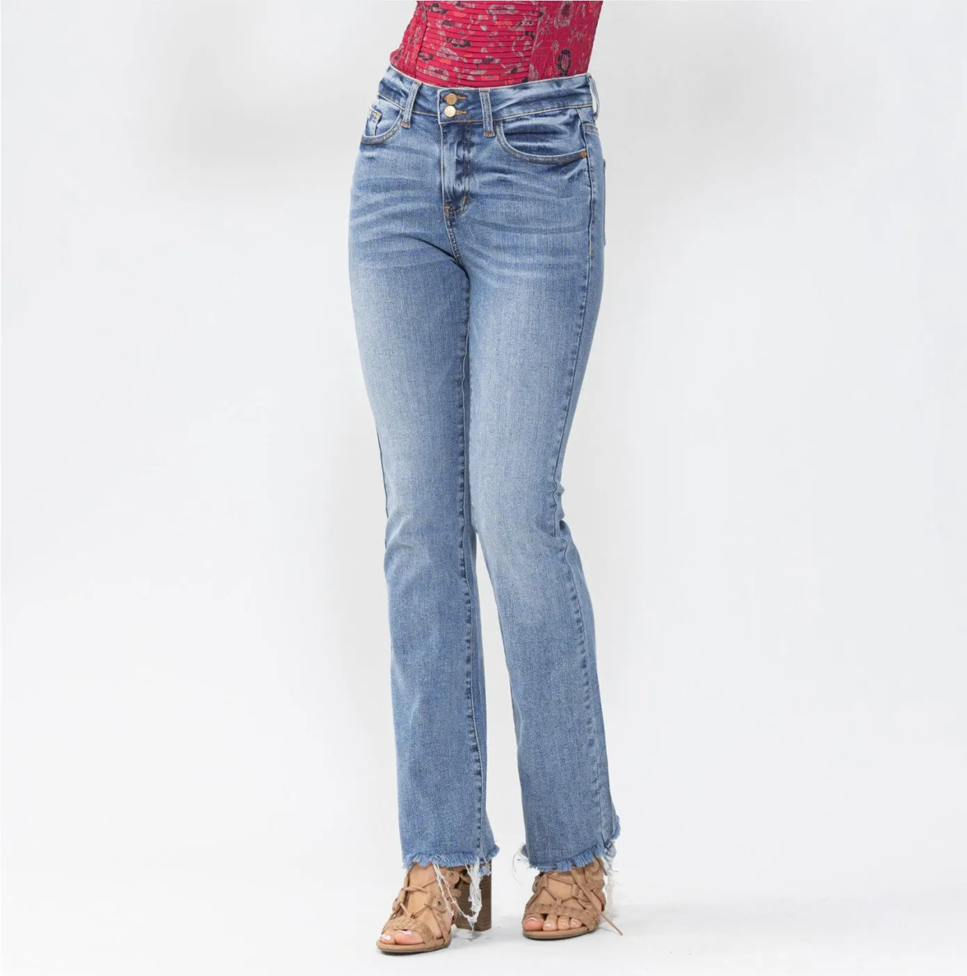 JB HW DOUBLE BUTTON BOOTCUT (CURVY)