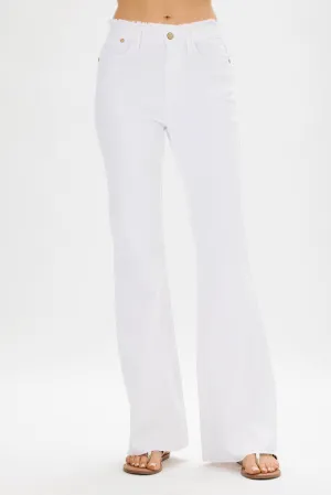 JB HW FRAY WAISTBAND FLARE JEANS