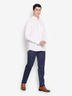 JUMP USA Men White Solid PolyCotton Formal Shirts