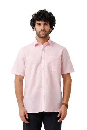 Jute Classic - Soft Pink Formal Shirt For Men | Ariser