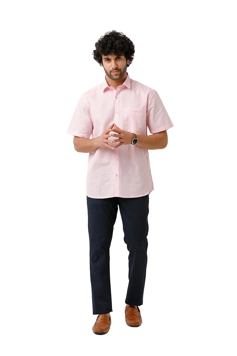 Jute Classic - Soft Pink Formal Shirt For Men | Ariser