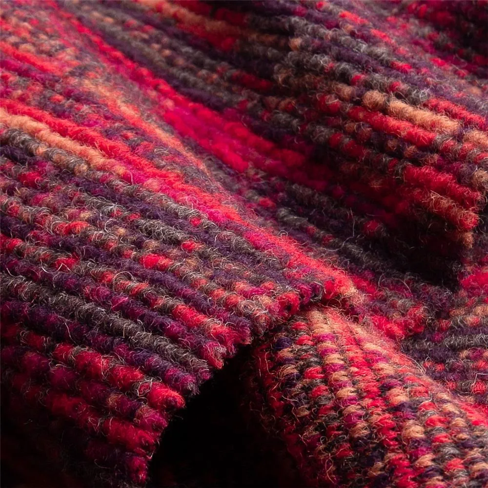 LANADA ORGANIC RED discontinued ~ Knitted and fluffed Wool fabric