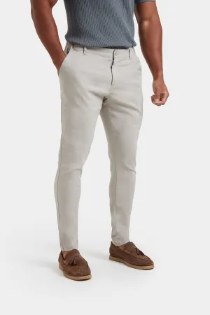 Linen-blend Trousers in Stone