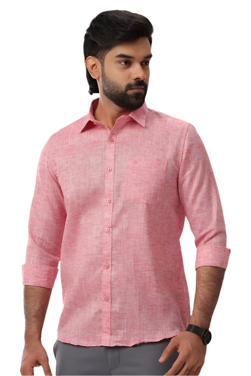 Linen Feel - Red Formal Shirts For Men | Ariser