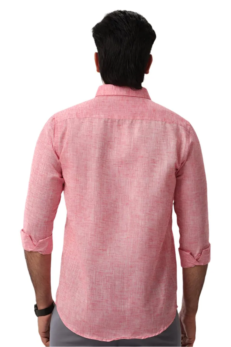 Linen Feel - Red Formal Shirts For Men | Ariser