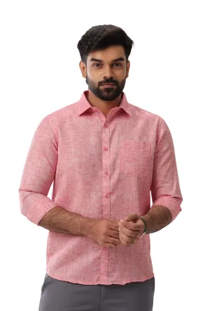 Linen Feel - Red Formal Shirts For Men | Ariser