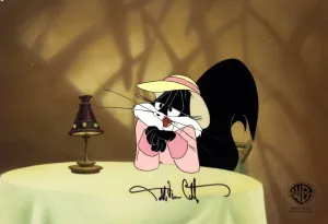 Looney Tunes Original Production Cel Signed By Darrell Van Citters: Penelope Pussycat