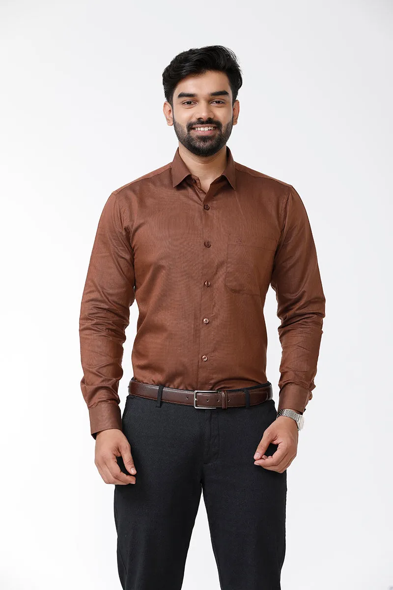 Luxor - Brown Formal Shirts for Men | Ariser