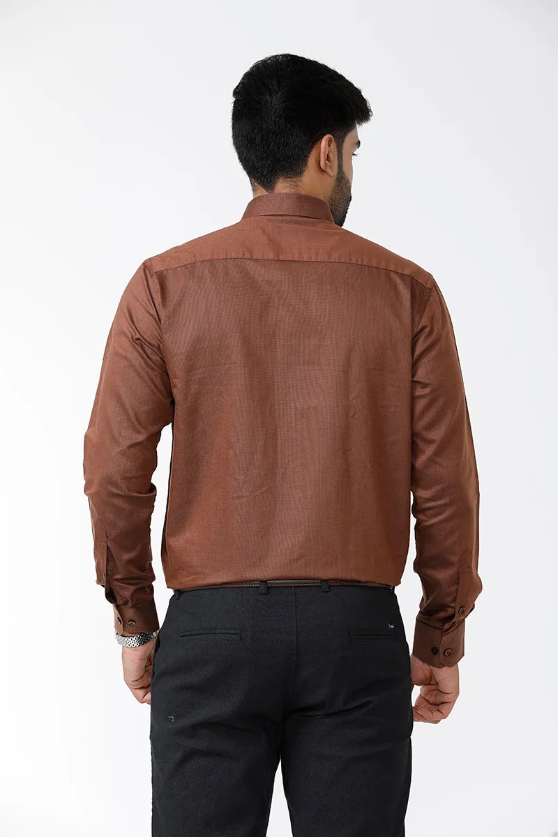 Luxor - Brown Formal Shirts for Men | Ariser