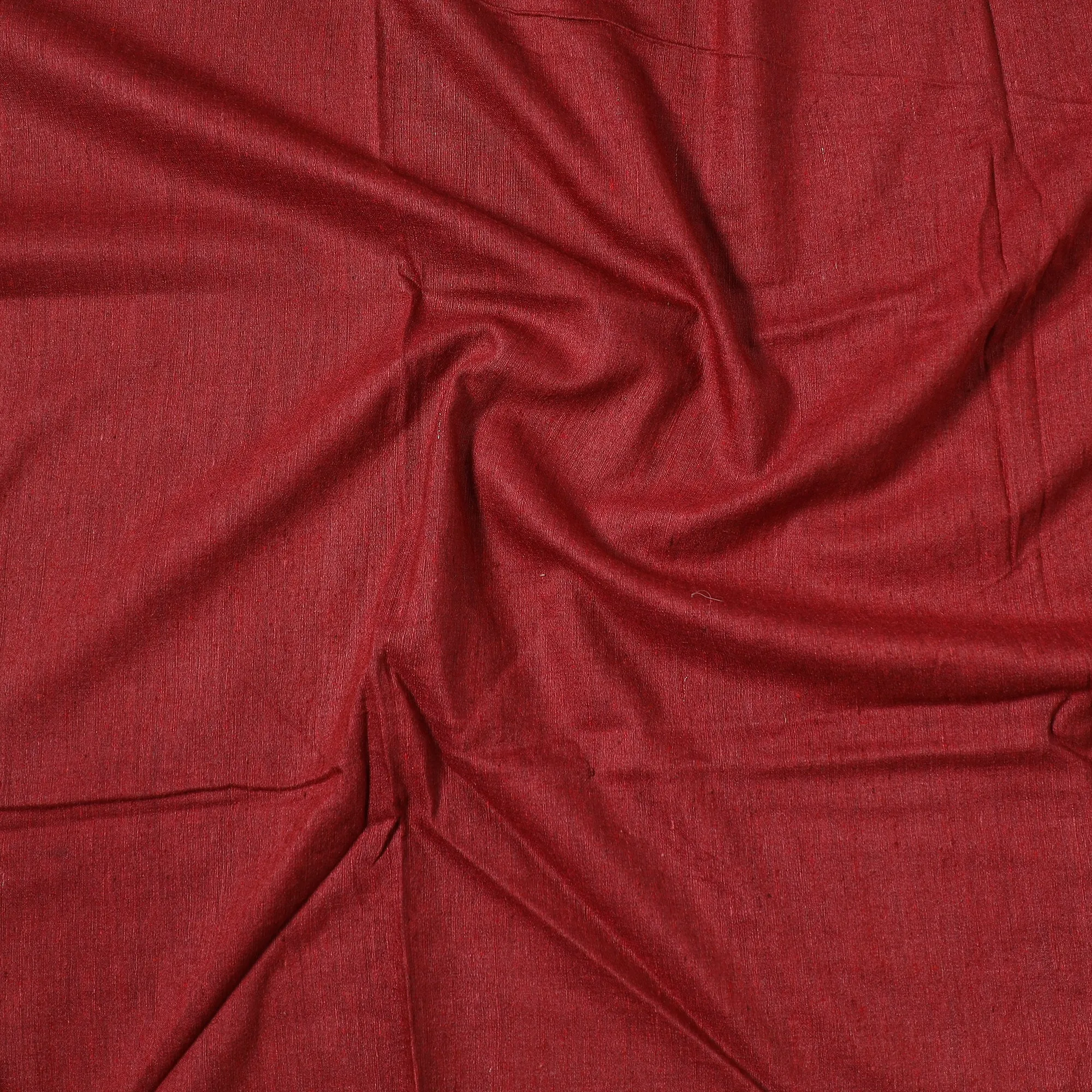 Maroon - Vidarbha Tussar Silk Cotton Handloom Precut Fabric 45