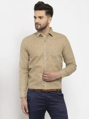 Men's Metallic Dobby Solid Formal Shirts - Taantav