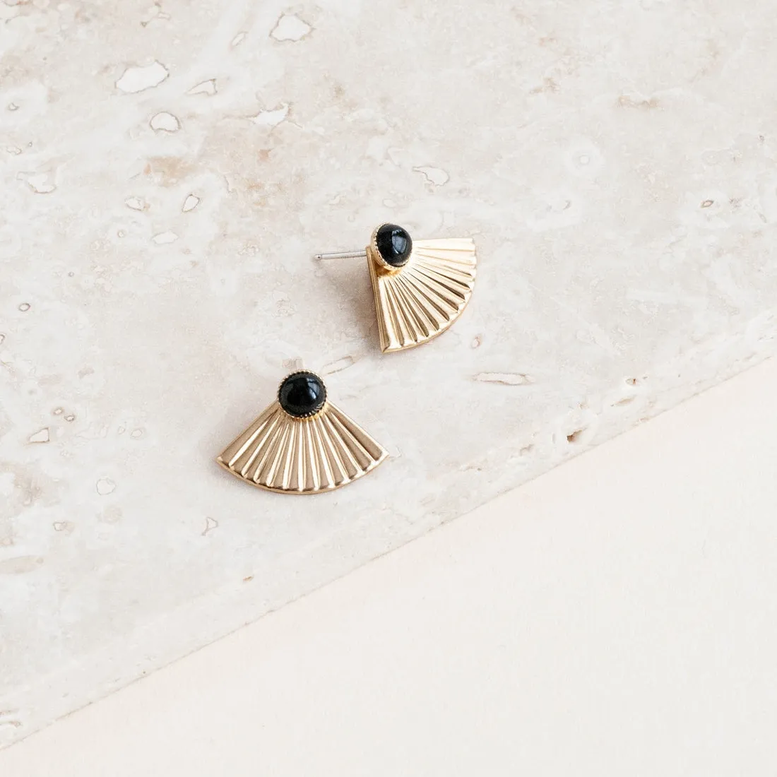 Mini Pleat Jacket Earrings