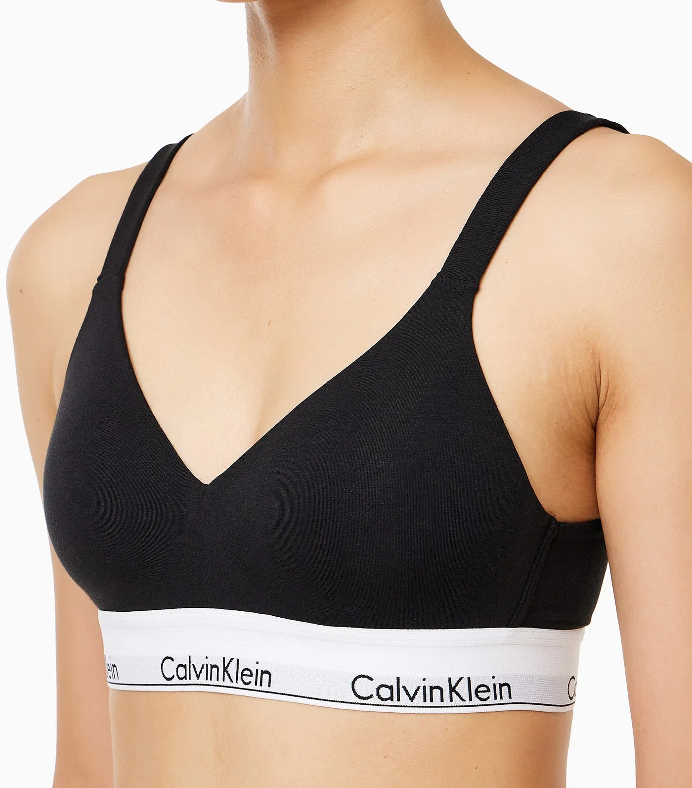 Modern Cotton Lift Bralette Black