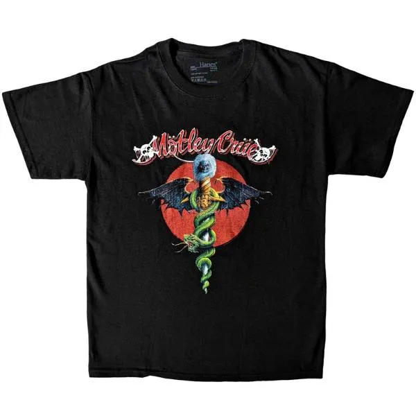 Motley Crue Kids T-Shirt - Dr Feelgood Red Circle