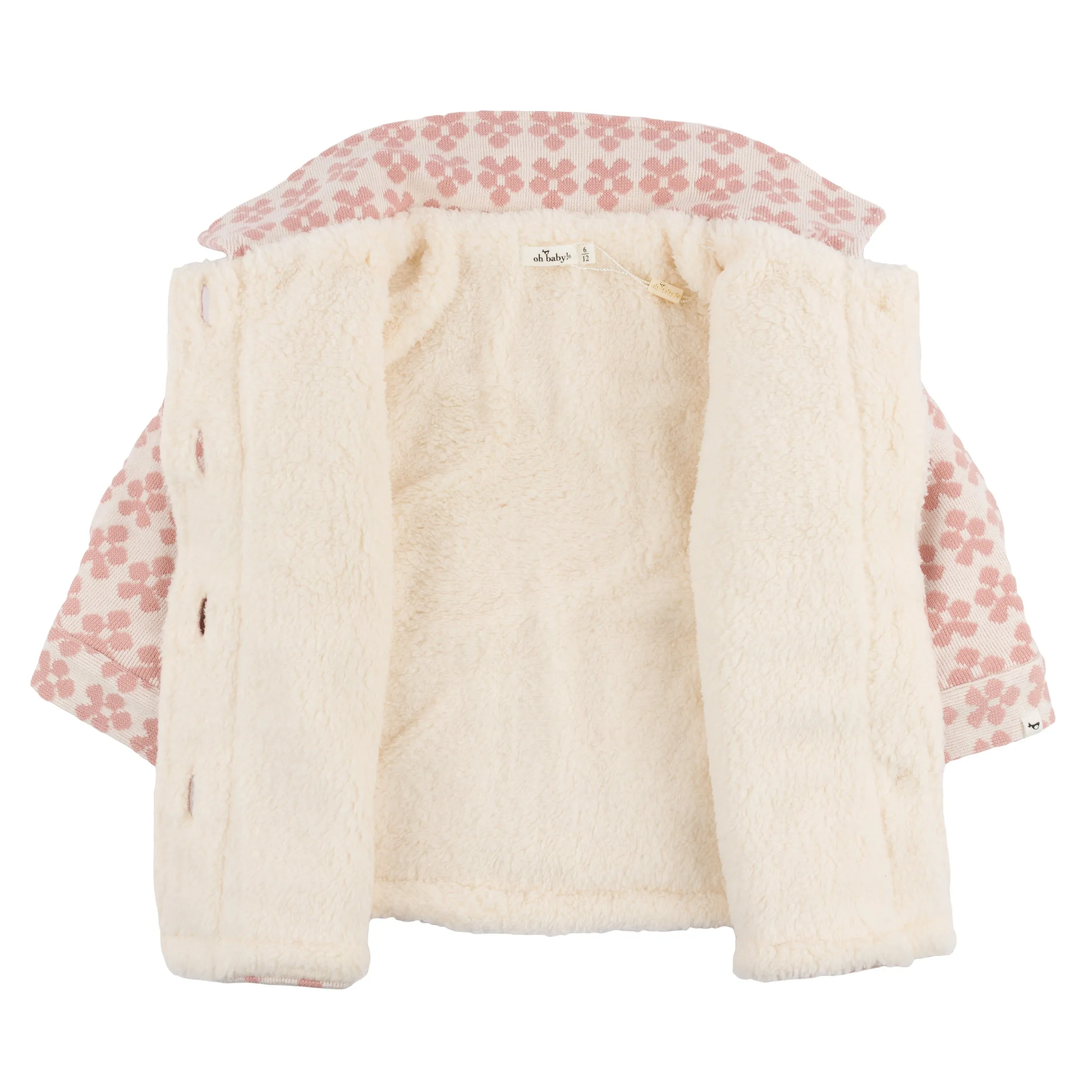 oh baby! Shacket Double Knit with Cream Snowdrift - Mod Flowers - Blush