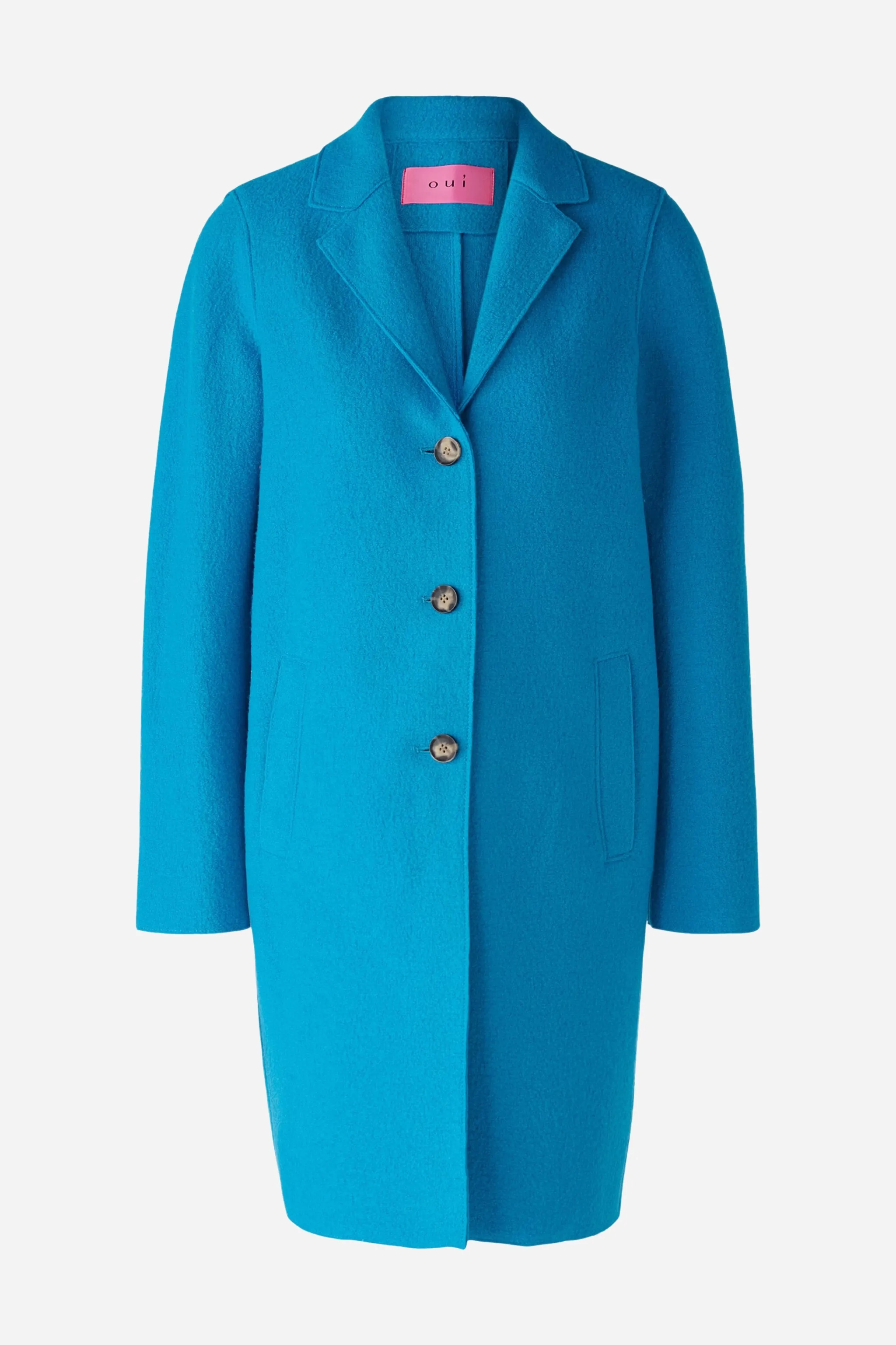 Oui Mayson Wool Coat Ocean Bay