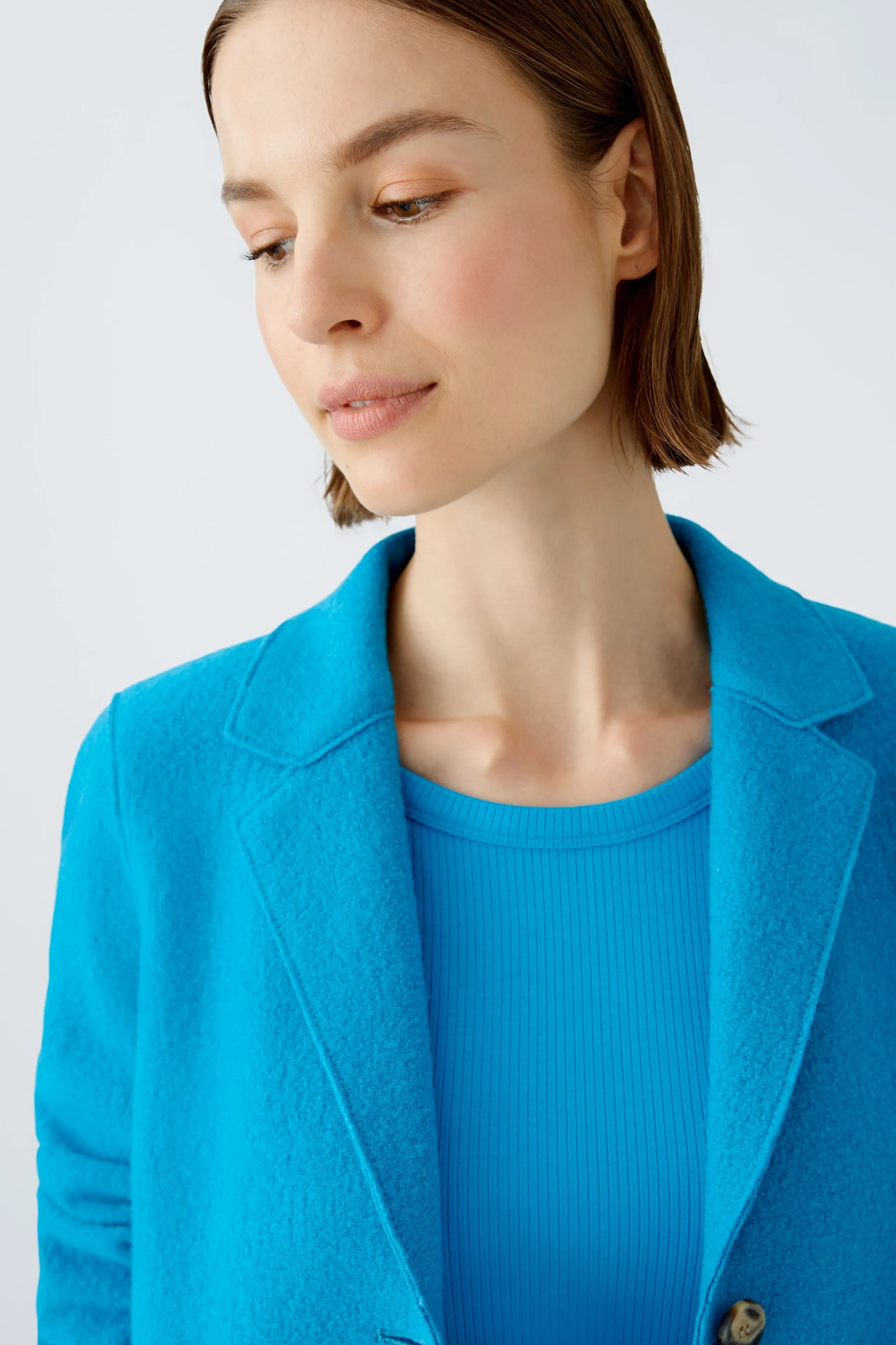 Oui Mayson Wool Coat Ocean Bay