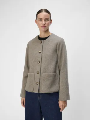 Pisa Wool Jacket (Desert Taupe/Melange)