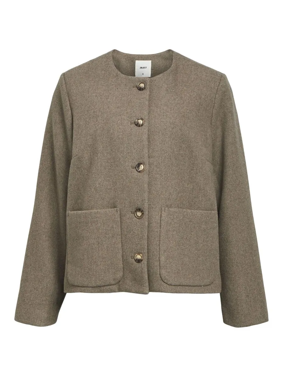 Pisa Wool Jacket (Desert Taupe/Melange)