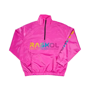 RASKOL Athletic Windbreaker Jacket (Neon Pink)