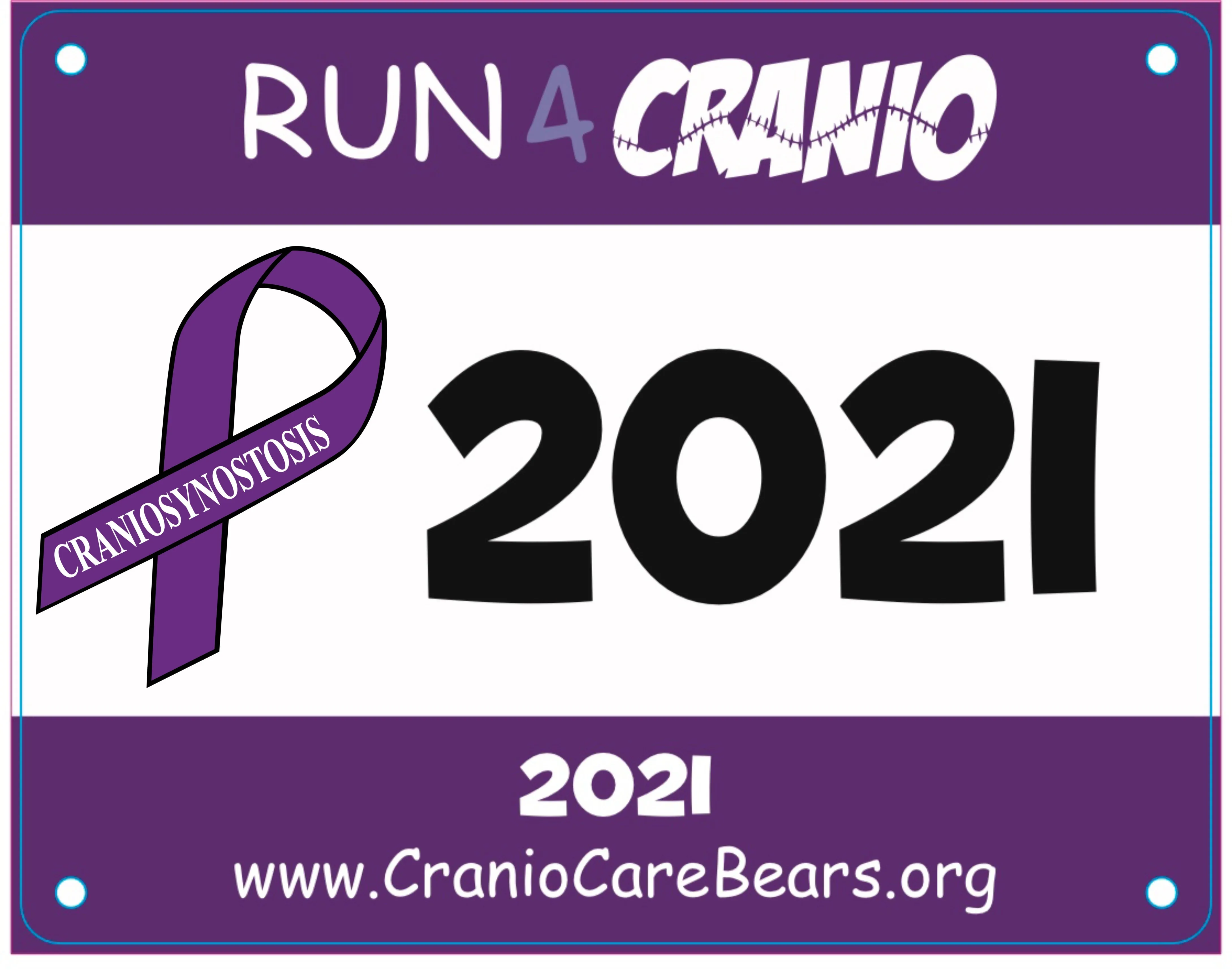 SALE - 2021 Run4Cranio Upgraded Tyvek Race Bib