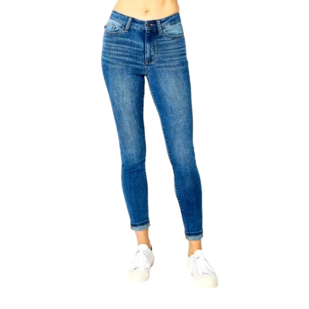 Sanded casual jeans
 for women