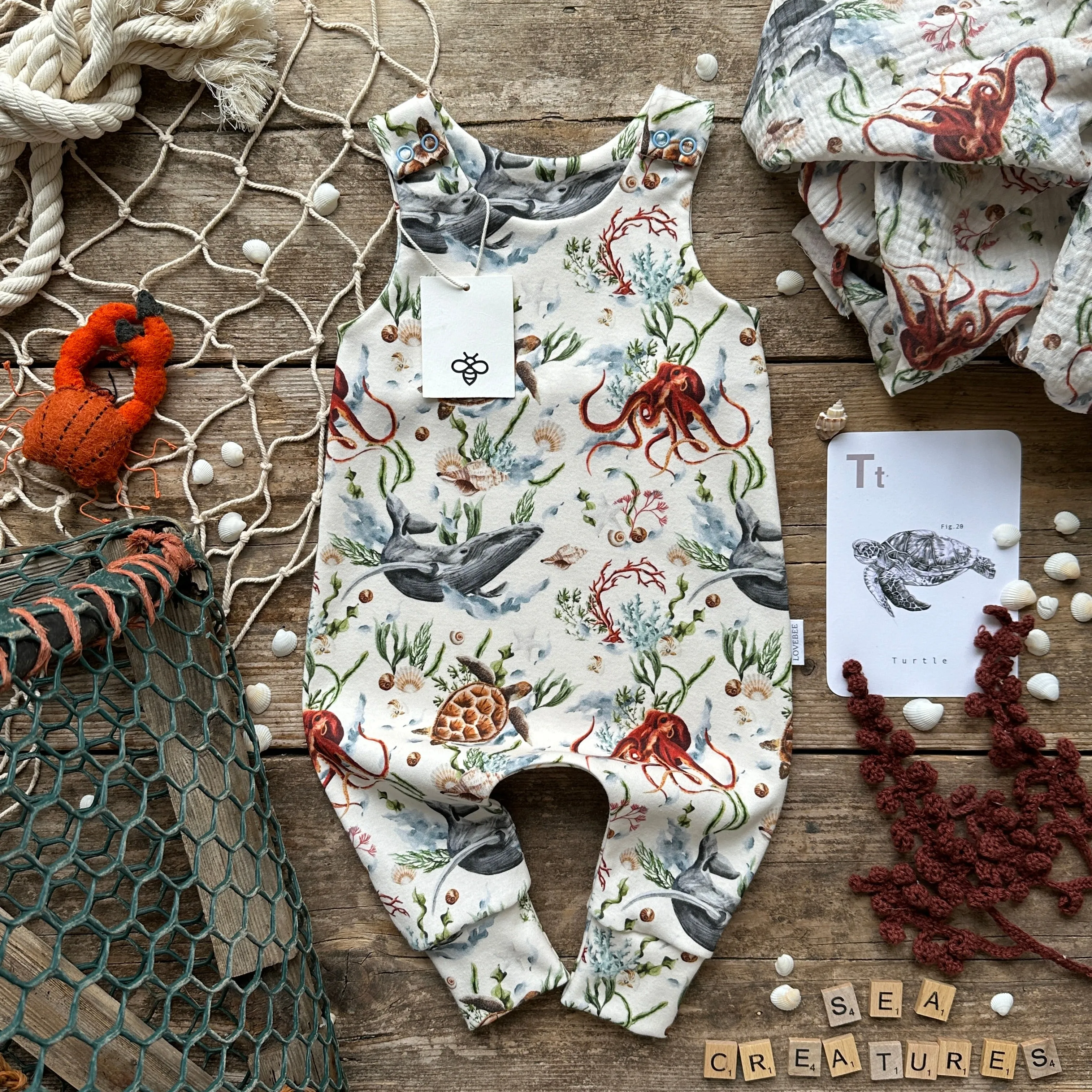 Sea Creatures Long Romper