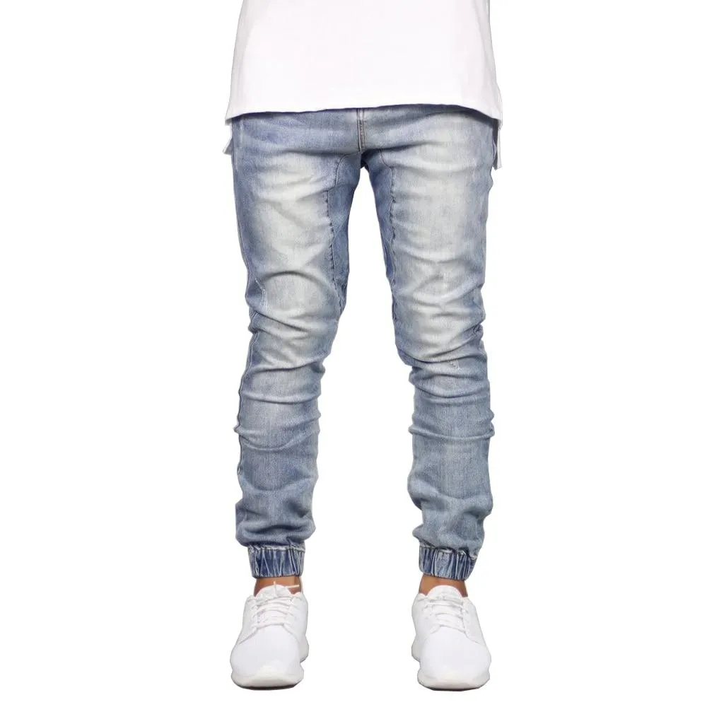 Skinny Stretch Denim Joggers - 3 Colors