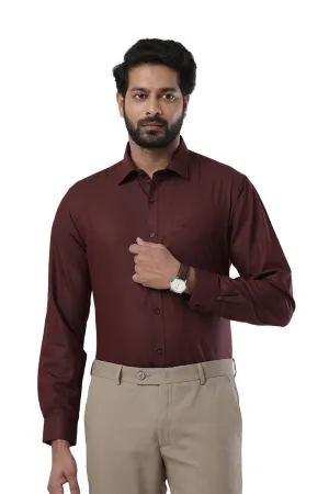 Super Soft - Blood Red Formal Shirts for Men | Ariser