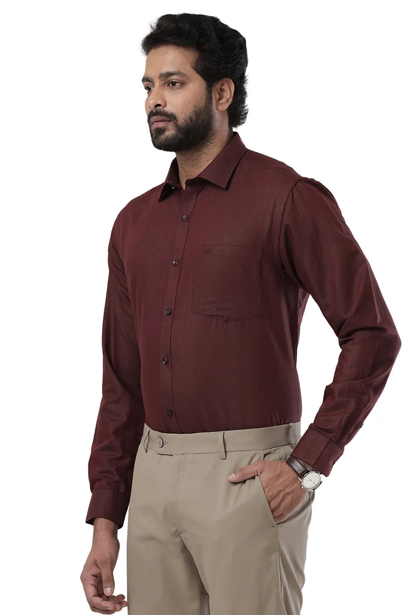 Super Soft - Blood Red Formal Shirts for Men | Ariser