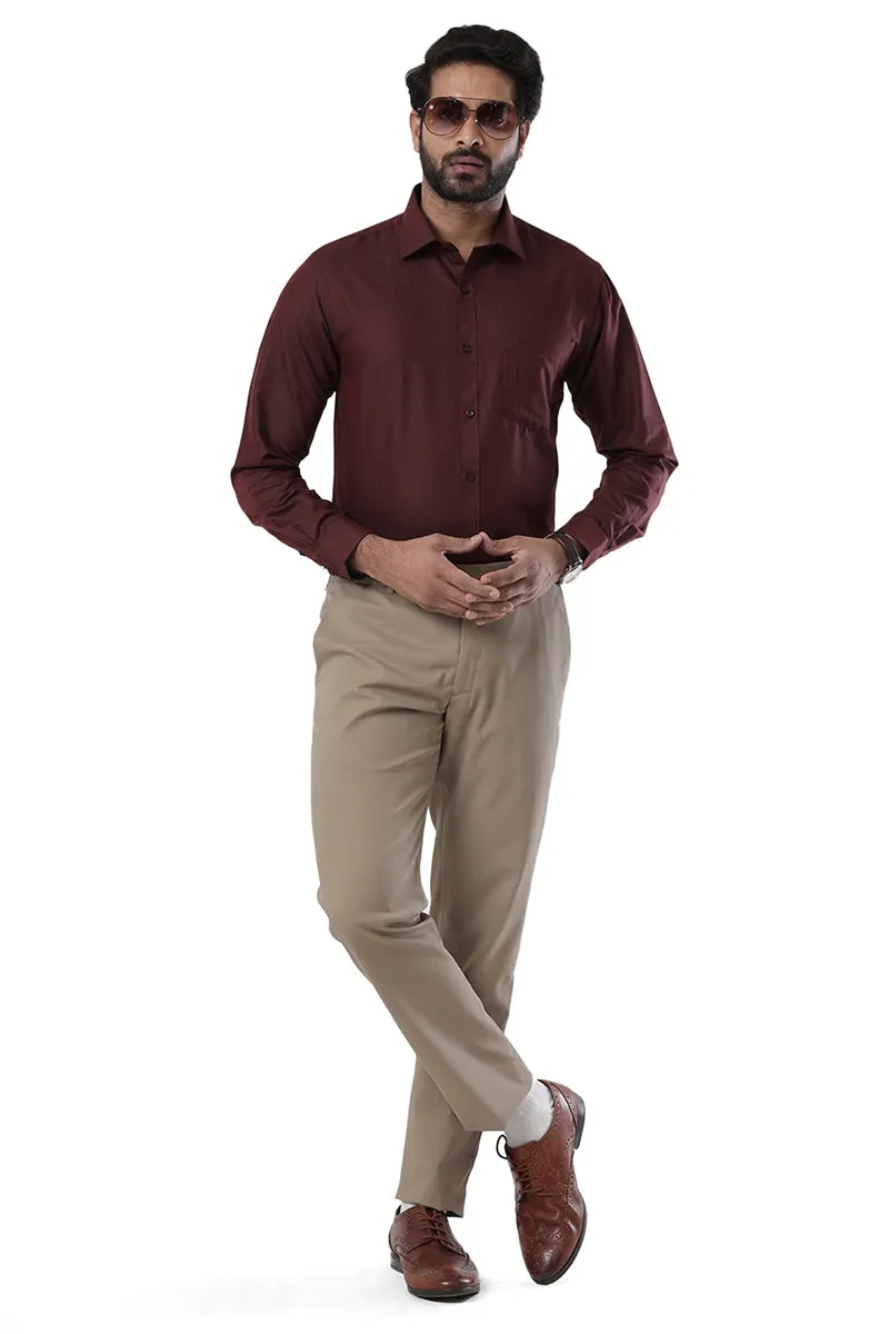 Super Soft - Blood Red Formal Shirts for Men | Ariser