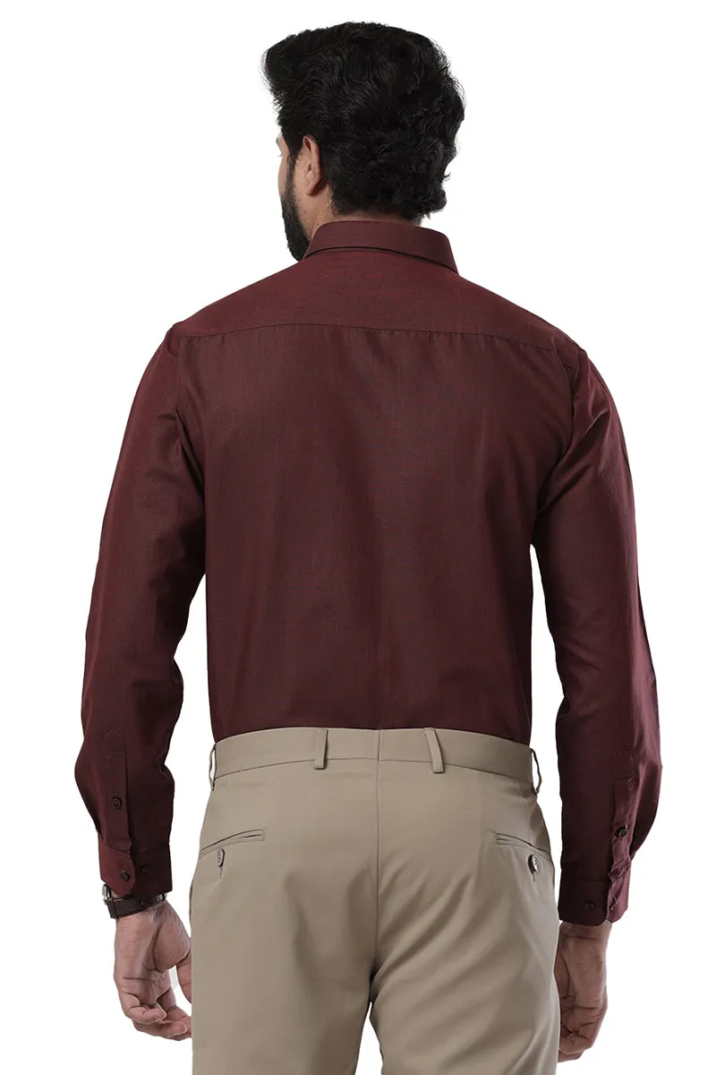 Super Soft - Blood Red Formal Shirts for Men | Ariser