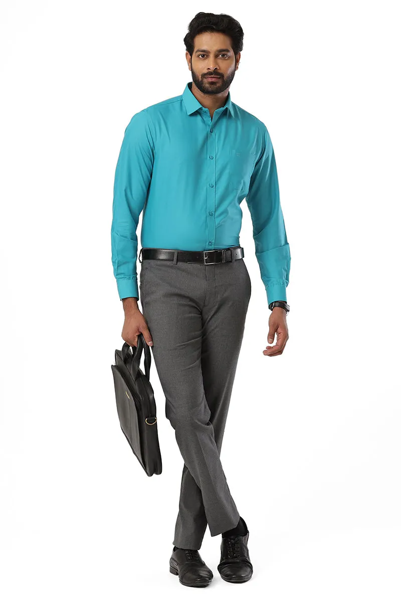 Super Soft - Sky Blue Formal Shirts for Men | Ariser