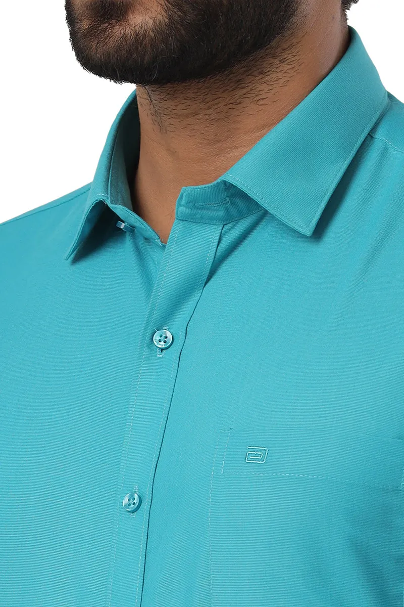 Super Soft - Sky Blue Formal Shirts for Men | Ariser