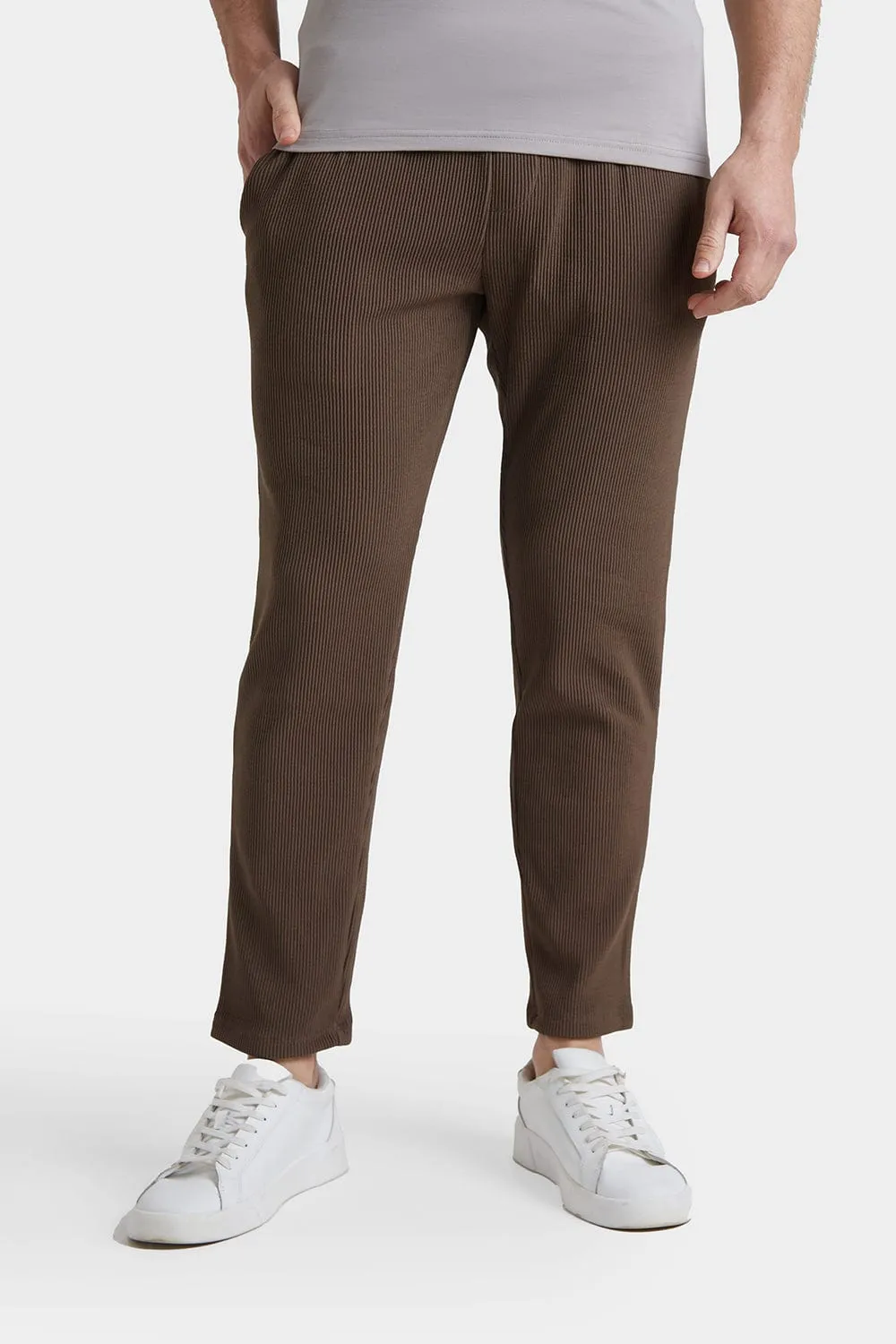 Textured Trouser in Dark Nutmeg