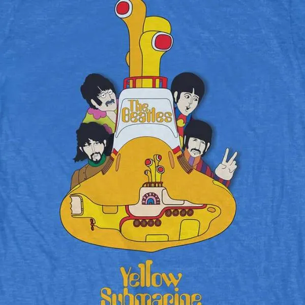 The Beatles Kids T-Shirt - Yellow Submarine Cartoon - Blue