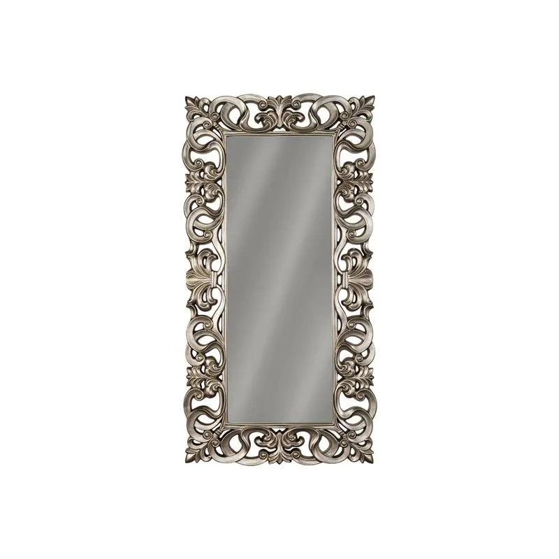 The Zara Enterprises Wall Mirror Frame Without Mirror Crafted for Any Glamour Queen, This Floor Mirror is a Splendid Accent. Antique Silver Finish Dimensions70x34 inch Frame Material Wood