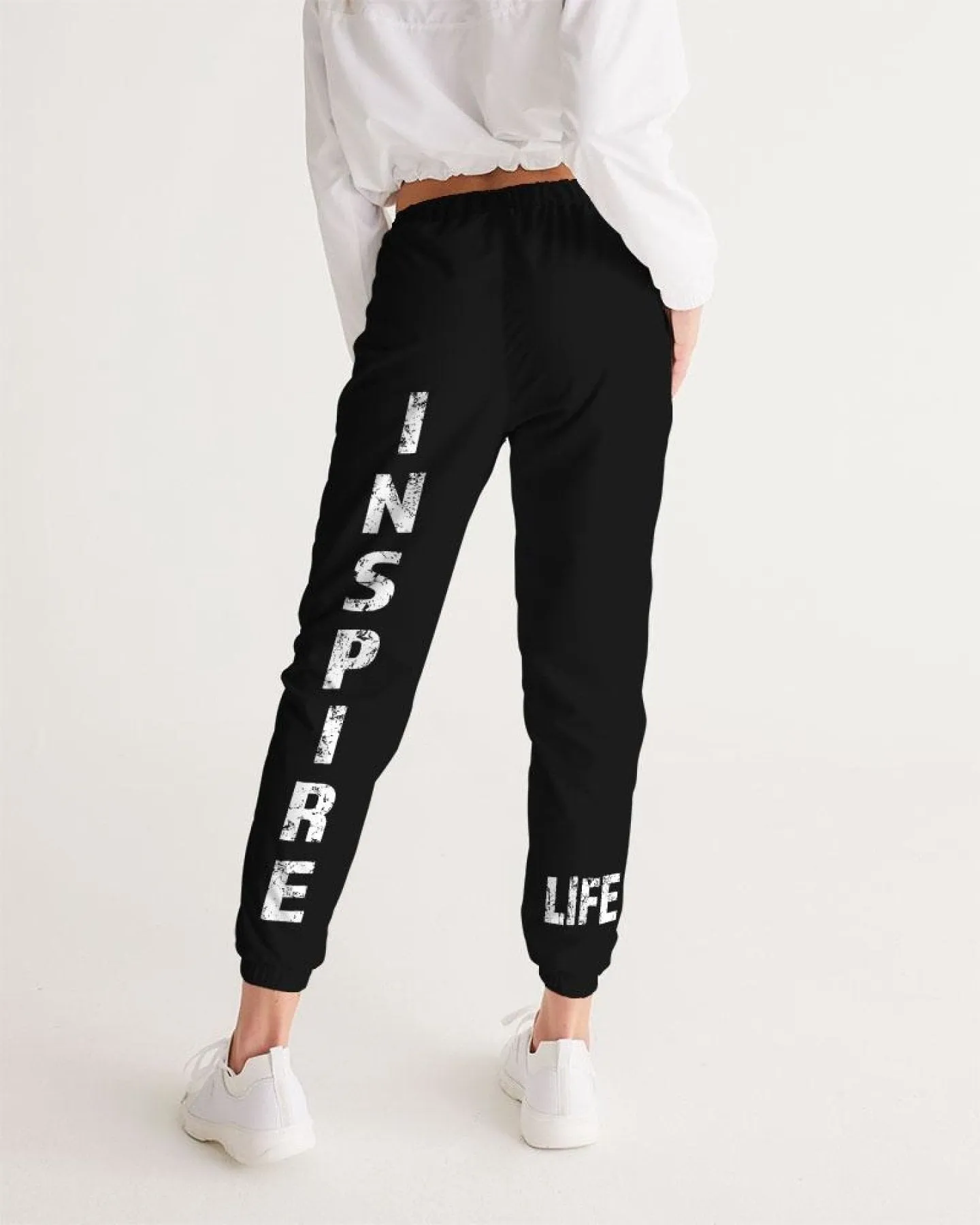 Track Pants, "Inspire" Graphic Text Design