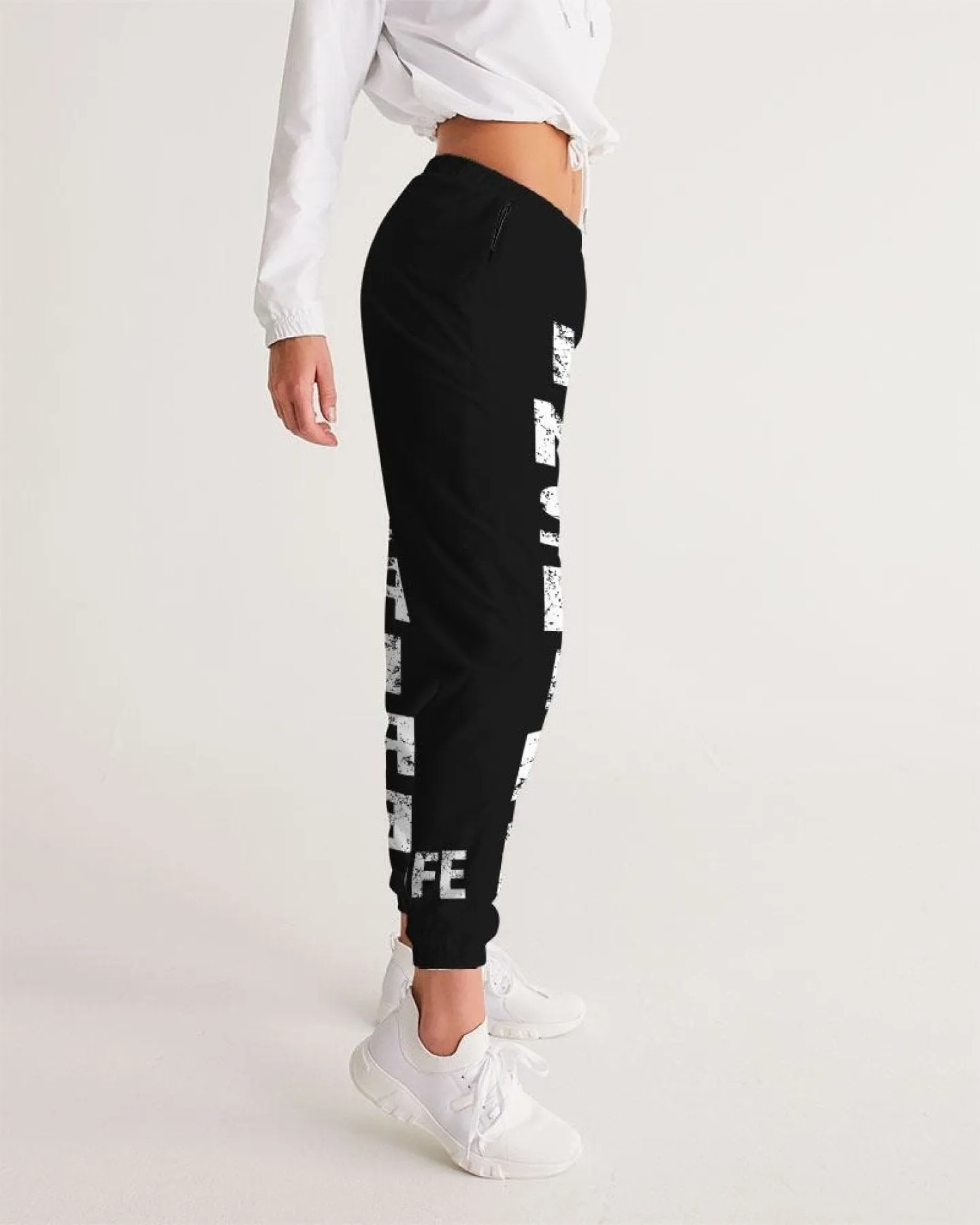 Track Pants, "Inspire" Graphic Text Design