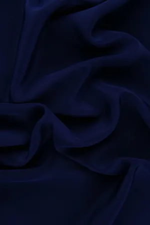 Ultramarine Silk Crepe de Chine Fabric