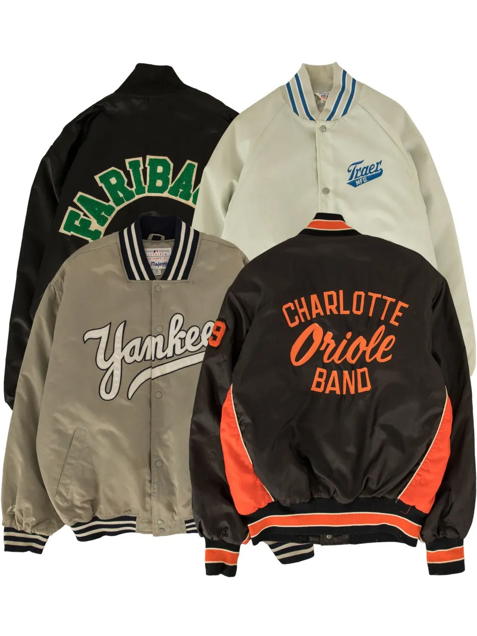 Vintage Nylon/Satin Varsity Jackets (20 pcs)