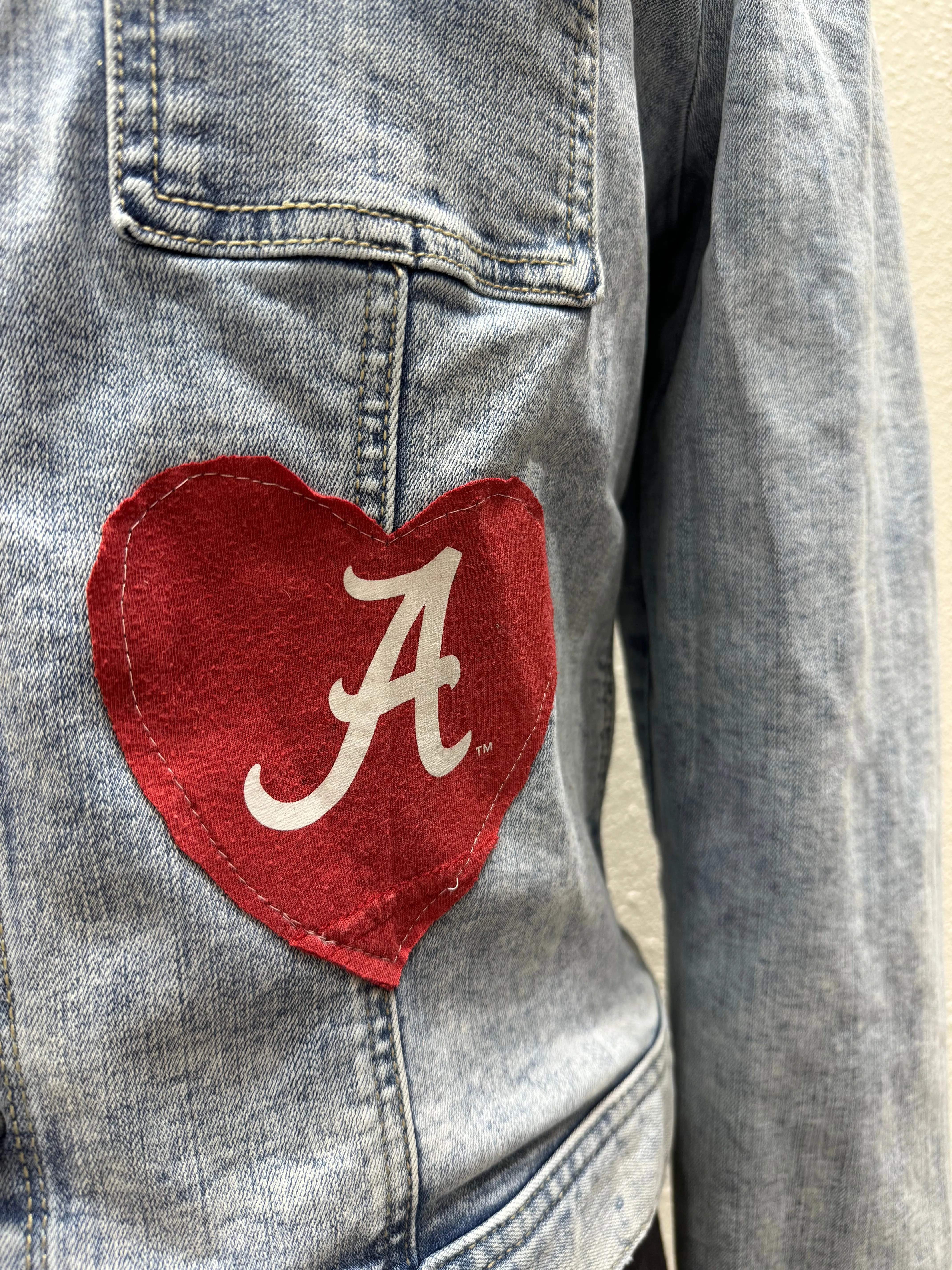 Vintage Repurposed Alabama Jean Jacket