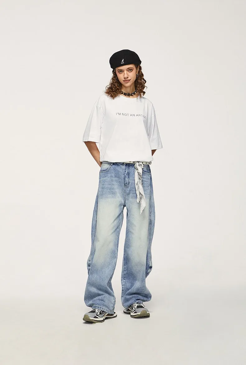 Wavy Wide Leg Jeans