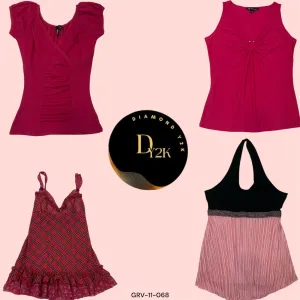 Y2K Vintage Pink Silk Cami Top - 90s Inspired (GRV-11-068)