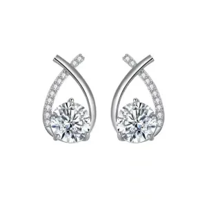 ZARA SILVER - Sterling Silver Zircon Earrings