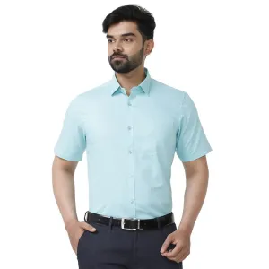 Zurich - Turquoise Blue Formal Shirts for Men | Ariser