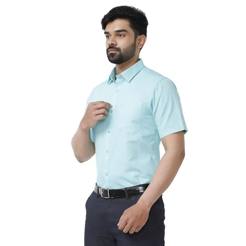 Zurich - Turquoise Blue Formal Shirts for Men | Ariser