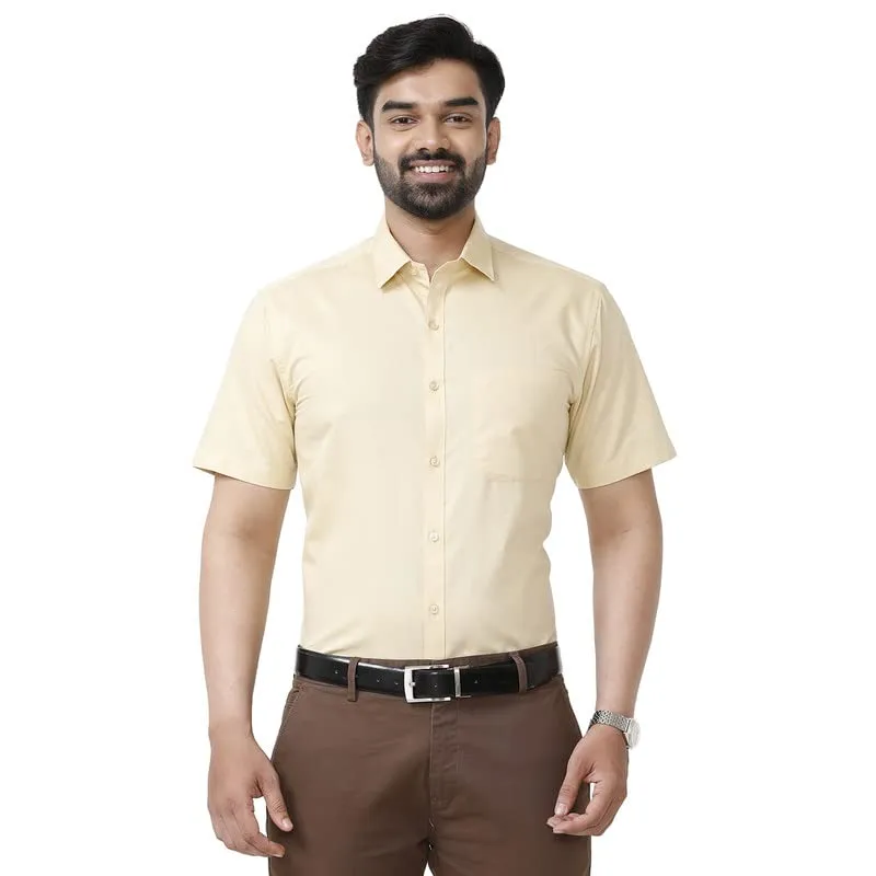 Zurich - Yellow Formal Shirts for Men | Ariser